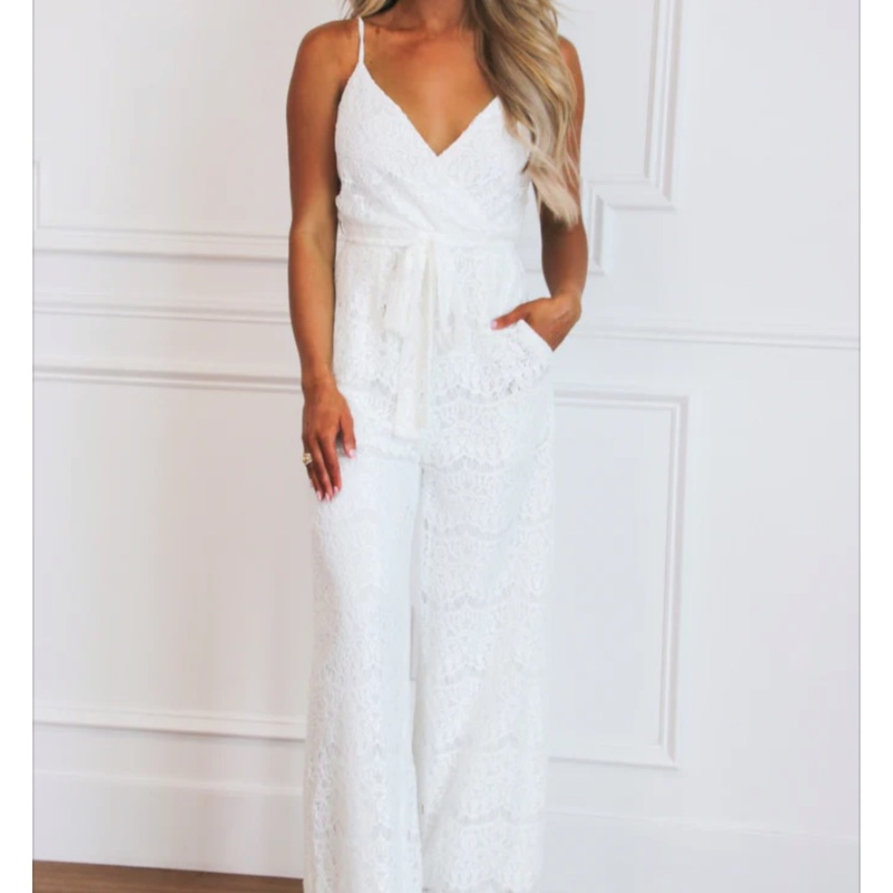 White lace jumpsuit